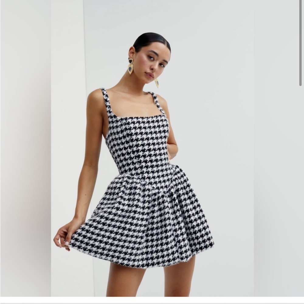 For Love and Lemons Houndstooth Dress S